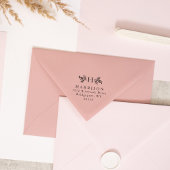 Rustig monogram retouradres rubberstempel