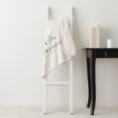 Rustig monogram sherpa deken (In situ)