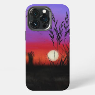 Rustig - Mooie Zonsondergang - Tekening iPhone 13 Pro Hoesje