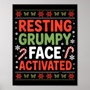 Rustig Mpy Gezicht Geactiveerd Grappig Kerst Citaa Poster
