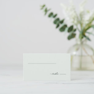Rustig Munt Minimalistisch Tafelbordje Plaatskaartje