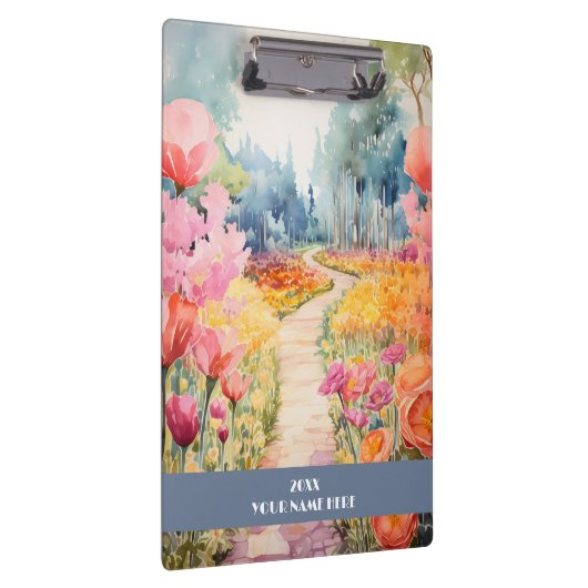 Rustig pad door bloembos klembord (Rechts)