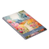 Rustig pad door bloembos notitieboek (Rechterzijde)