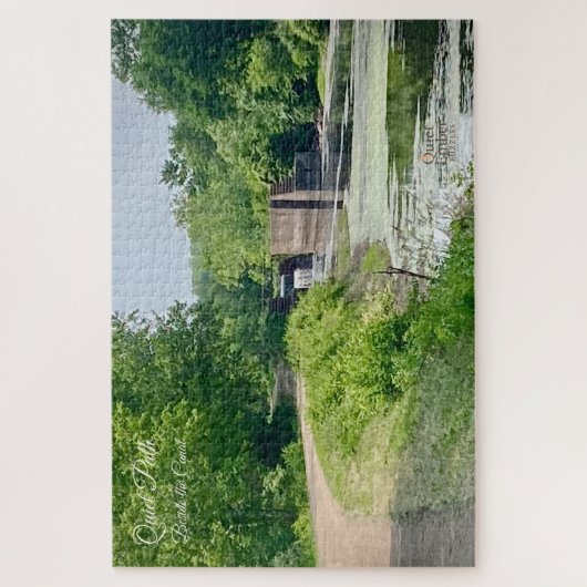 Rustig pad naast het kanaal - rustige Ember-puzzel Legpuzzel (Verticaal)