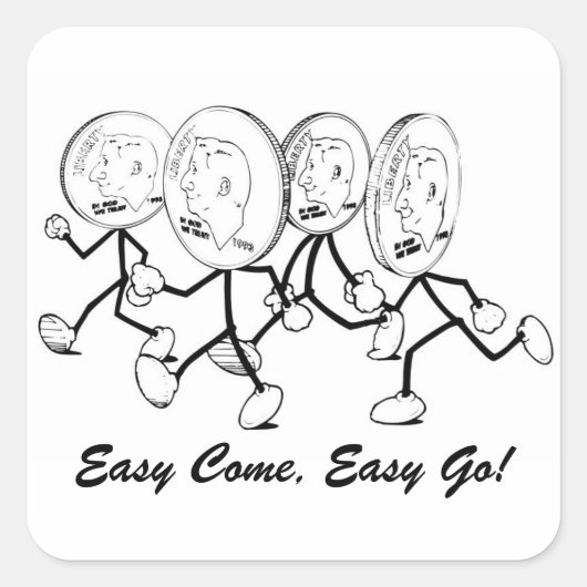 Rustig, rustig aan! vierkante sticker (Voorkant)