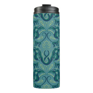 Rustig Safari wandtapijtpatroon - de witte lotus Thermosbeker