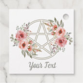 Rustig Sage Bloemen Pentakel Bedankjes Labels (Achterkant)