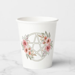 Rustig Sage Bloemen Pentakel Papieren Bekers