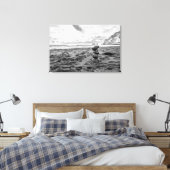 Rustig sereniteit: Strand Cairn Canvas Afdruk (Insitu (Slaapkamer))