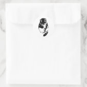 Rustig Sneeuwglans Ronde Sticker (Tas)