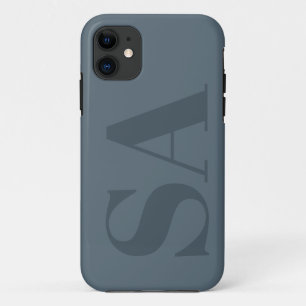 Rustig Stof Blauw Waterverf Minimalistisch Modern iPhone 11 Hoesje