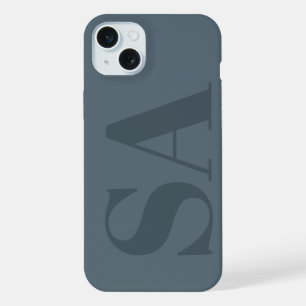 Rustig Stofblauw Aquarel Minimalistisch Modern iPhone 15 Plus Case