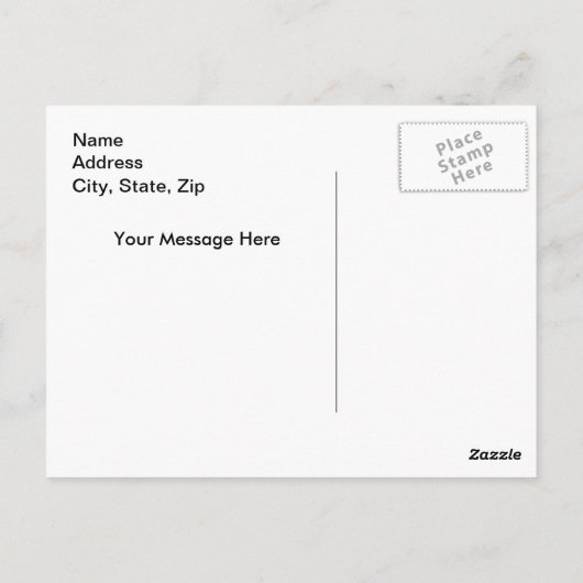 Rustig strand Briefkaart (Achterkant)