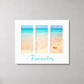 Rustig strand drieluik canvas afdruk (Voorkant)