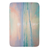 Rustig strand zonsondergang, natuur landschap badmat (Voorkant Verticaal)