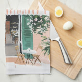 Rustig terras in Rome Theedoek (Quarter Fold)