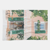 Rustig terras in Rome Theedoek (Horizontaal)