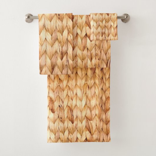 rustig tropisch strand woven wicker bad handdoek (Insitu)