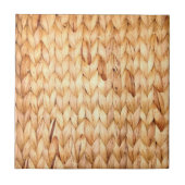 rustig tropisch strand woven wicker tegeltje (Voorkant)