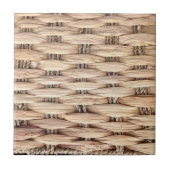 rustig tropisch strand woven wicker tegeltje (Voorkant)