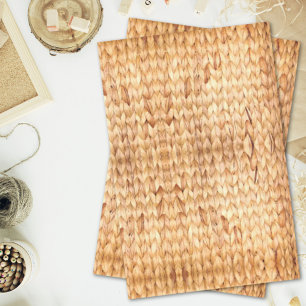 rustig tropisch strand woven wicker tissuepapier