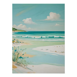 rustig Uitzicht aan de kust Perfect Poster