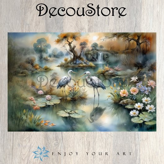 Rustig Water Decoupage Tissuepapier