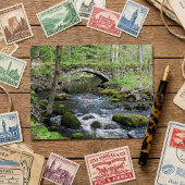 Rustig water: Gleason Falls Road-brug Briefkaart