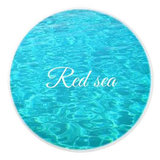 Rustig water van rood zee keramische knop (Voorkant)