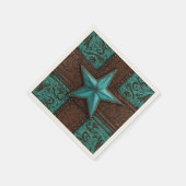 Rustig Westers Land Cowboy Texas Lone Star Servet (Hoek)