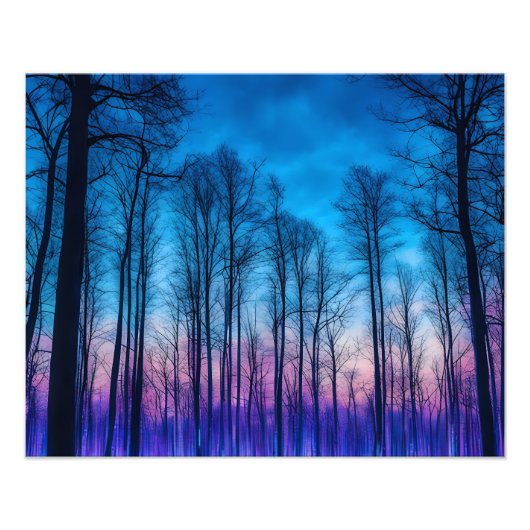 Rustig winterbos foto afdruk (Voorkant)