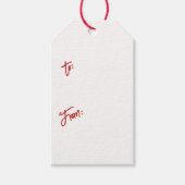 Rustig Winterdorp in het Bos Kerstmis Cadeaulabel (Voorkant)