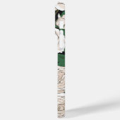 Rustig wit rozenpatroon Case-Mate iPhone case (Achterkant / Links)