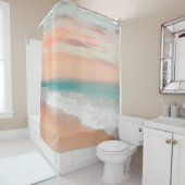 Rustig zandstrand landschap douchegordijn (In situ)