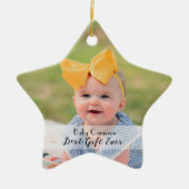 Rustige 1e kerstfoto Nieuwe grootouders Keramisch Ornament (Voorkant)