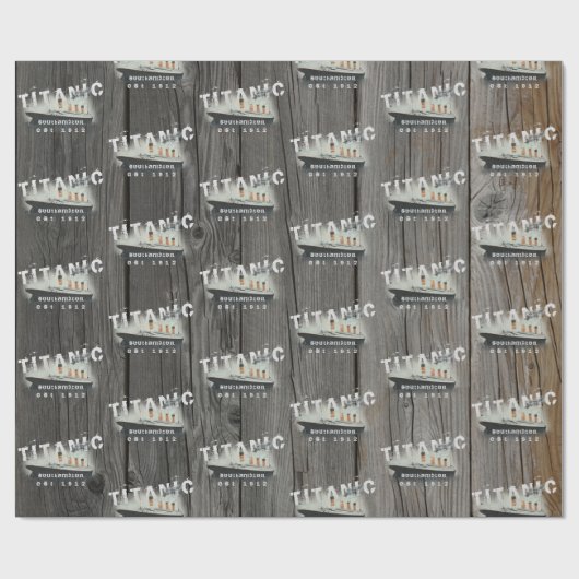 Rustige aangepaste tekst Titanic Cadeaupapier (Vlak)
