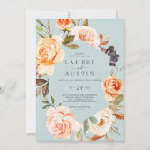 Rustige Aarde | Casual huwelijk in Mint Kaart (Voorkant)