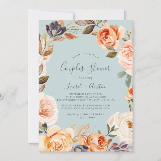 Rustige Aarde | Mint Couples Shower Kaart (Voorkant)