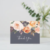 Rustige Aarde | Paarse dank-uw-kaart Bedankkaart (Staand voorkant)