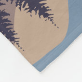 Rustige Abstracte bosmonreflectie Fleece Deken (Hoek)