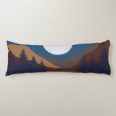 Rustige Abstracte bosmonreflectie Lichaamskussen (Voorkant)