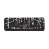 Rustige Adresetiketten met houten mest Etiket (Voorkant)