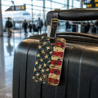 Rustige Amerikaanse vlag Bagagelabel