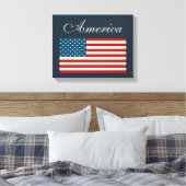 Rustige Amerikaanse vlag Canvas Afdruk (Insitu (Slaapkamer))