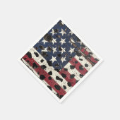 Rustige Amerikaanse vlag luipaardprint (2) Servet (Hoek)
