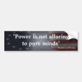 Rustige Amerikaanse vlag met Thomas Jefferson cite Bumpersticker (Voorkant)