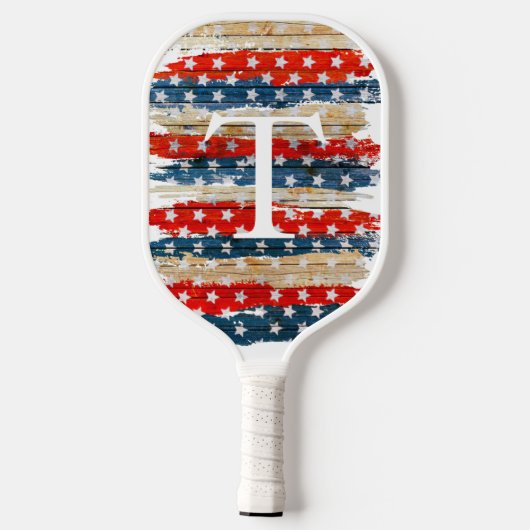 Rustige Amerikaanse vlag Pickleball Paddle (Achterkant)