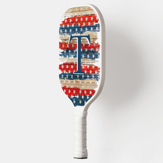 Rustige Amerikaanse vlag Pickleball Paddle (Links)