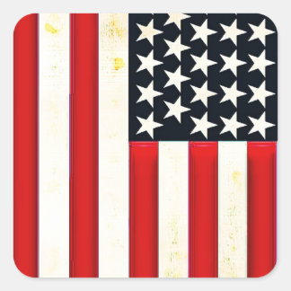 Rustige Amerikaanse vlag Vierkante Sticker