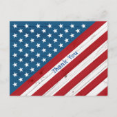 Rustige Amerikaanse vlag VS Stars & Stripes Dank j Briefkaart (Voorkant)